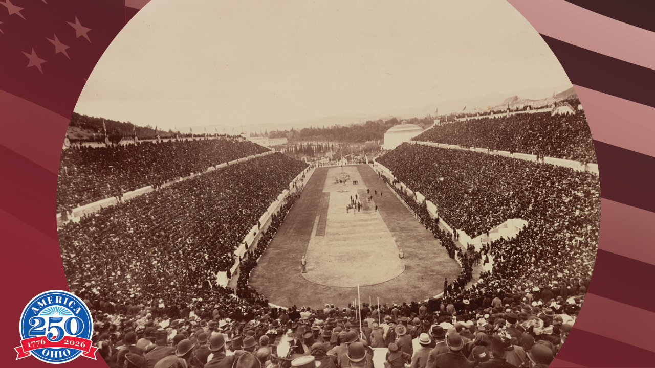 historic black and white photo of Olympic Games in Greece