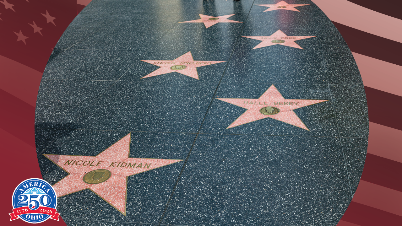 hollywood walk of fame showing stars on the sidewalk