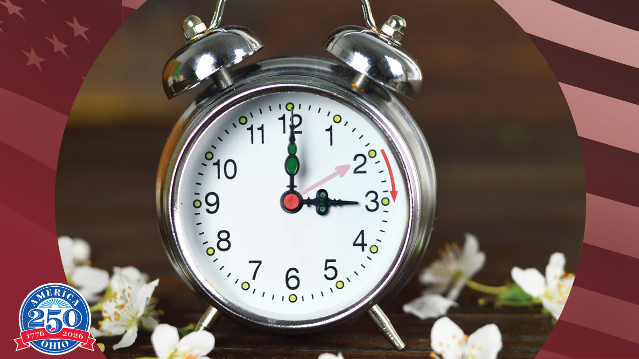 a clock showing daylight savings time moving forward by an hour