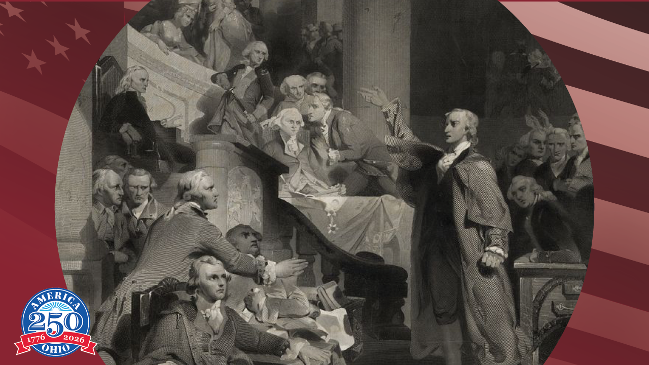 Historical illustration of first elected legislative assembly in the American colonies