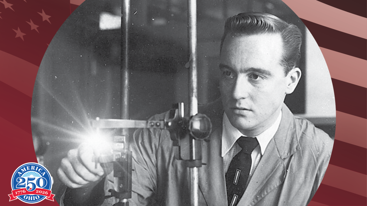 Historic photo of the FBI crime lab and an FBI scientist