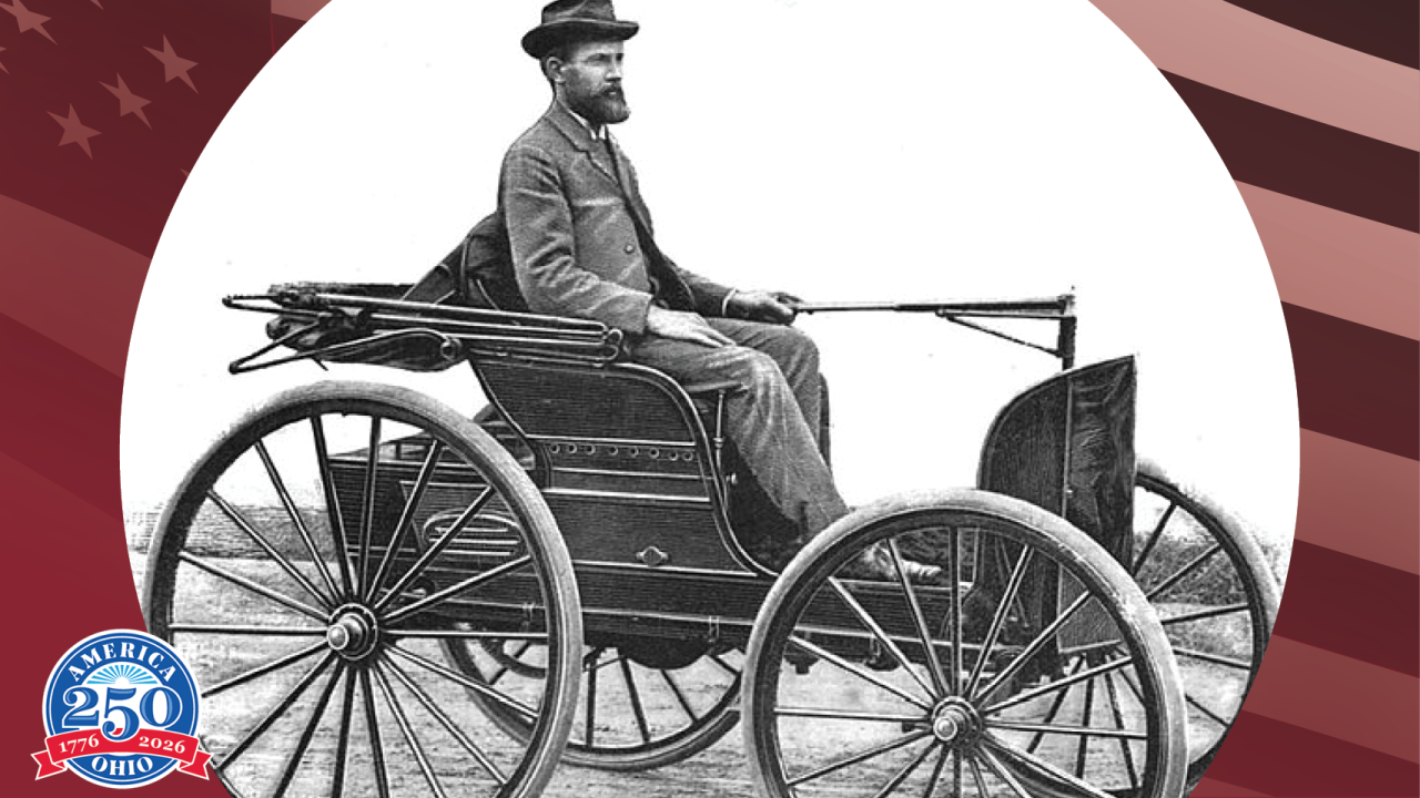 Historic illustration of the Duryea Motor Wagon