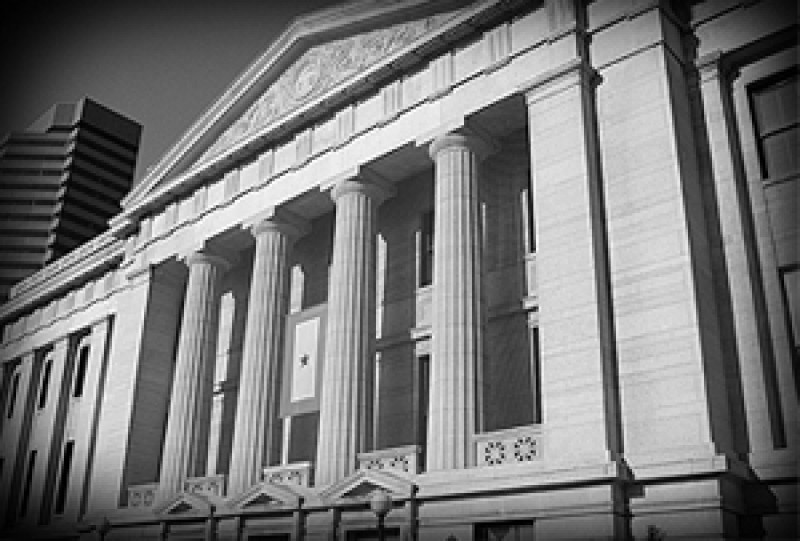 Black and white image of the Statehouse Annex in 1901.