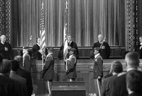 Photo: March 16- The Supreme Court of Ohio holds the first-ever oral argument session in the Ohio Judicial Center Courtroom.